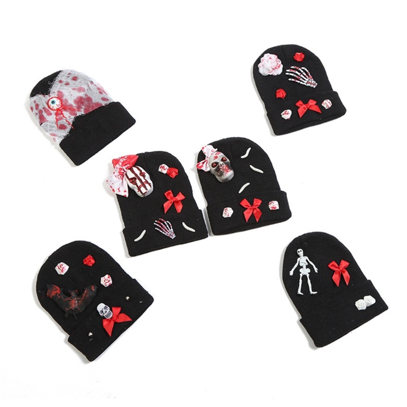 Zzz Topi Kupluk Rajut Hangat Aksen Bola Pompom Untuk Wanita / Ski / Bersepeda / Halloween