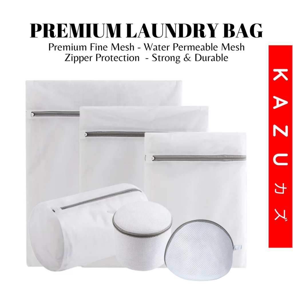 KAZU KHL156 Laundry Bag Kantong Jaring Mesin Cuci Baju Kotor Bra Celana Dalam Underwear Pakaian Bayi Halus Travel Organizer Penyimpanan Pakaian