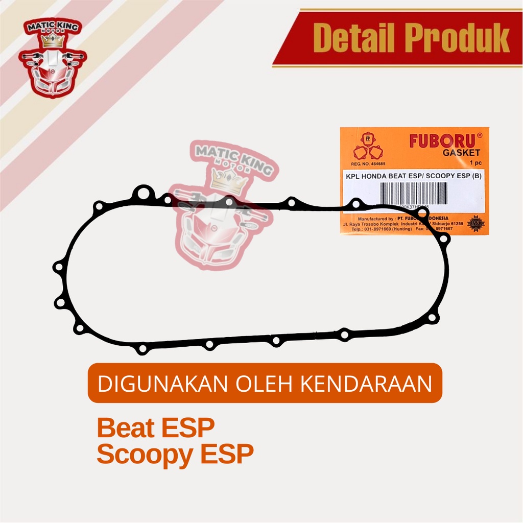 Paking Gasket blok CVT Beat ESP Pop street  K44 Fuboru