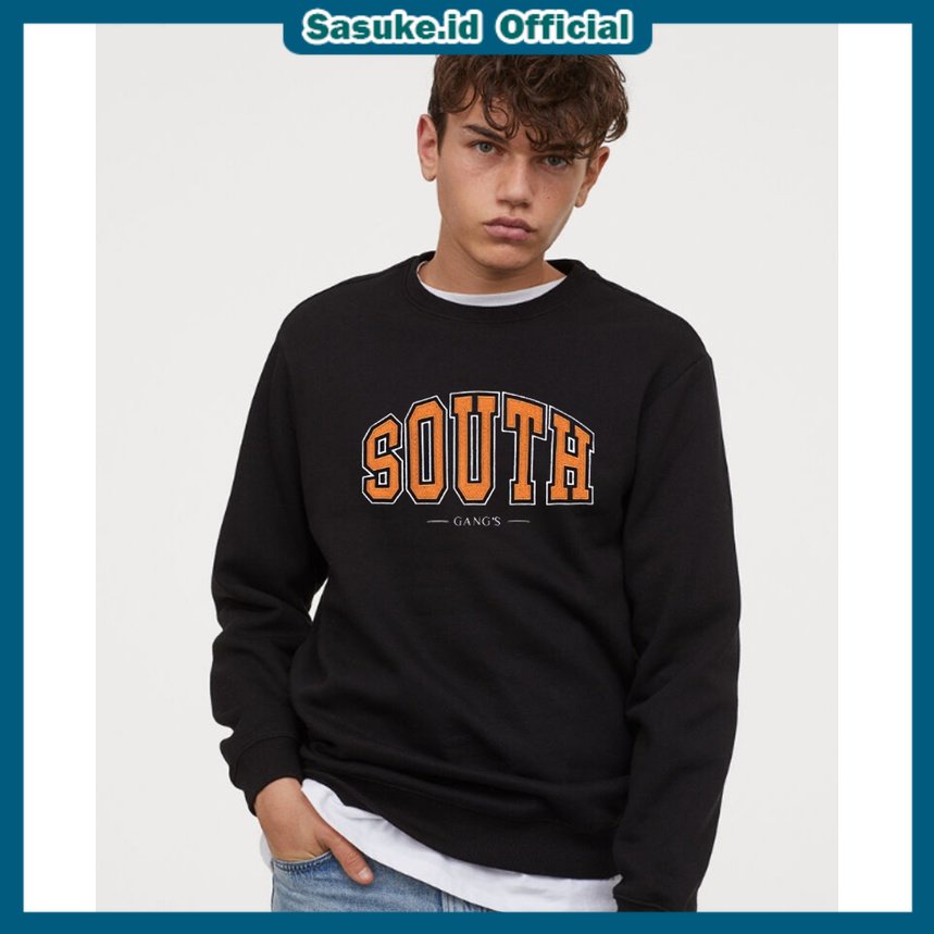 SWEATER WEST BASIC CREWNECK FONT BORDIR PRIA DAN WANITA-SWITER SOUTH DAN EAST PREMIUM