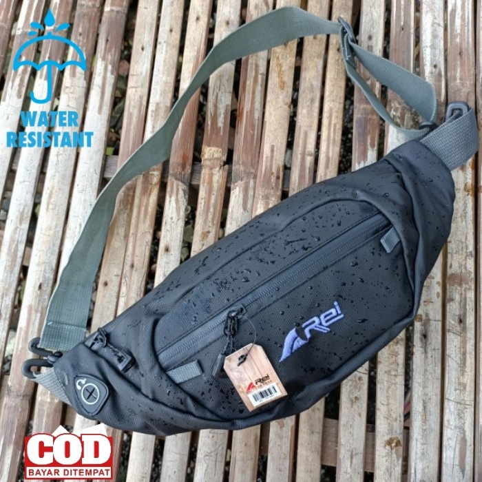 PROMO BISA COD TAS SELEMPANG PRIA Tas selempang pria outdoor Arei anti air Not tnf eiger - Hitam KEK