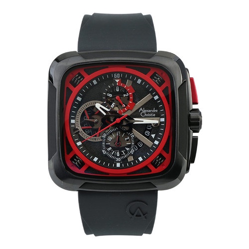 Alexandre Christie AC 6577 MCRIPREBA Chronograph Men Black Dial Red R