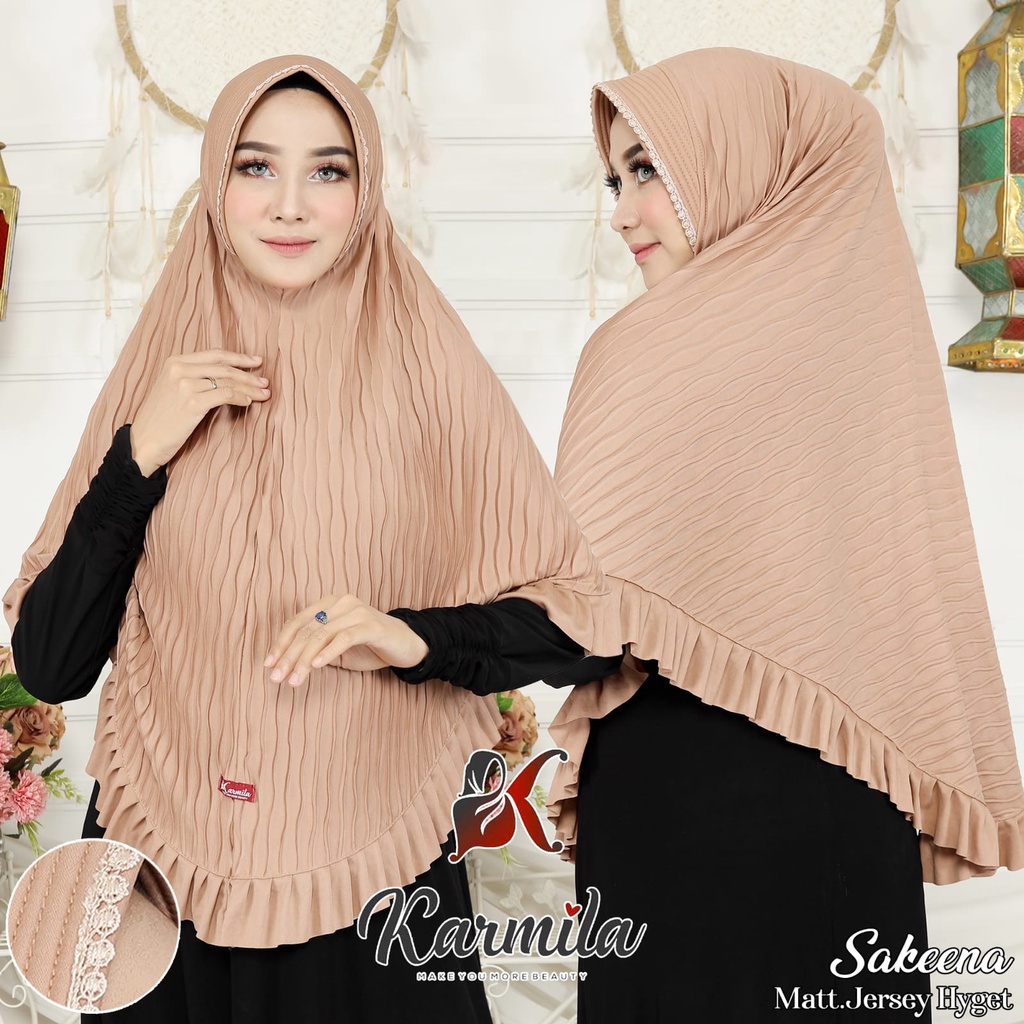 Hijab Instan Jumbo Plisket Gelombang Jersey Hyget