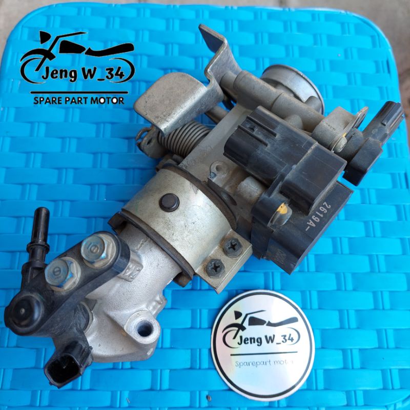 THROTTLE BODY SENSOR TPS INJEKTOR MANIPOL TROTLE BODY TB PCX 150 CBU THAILAND BUIL UP ORIGINAL COPOT