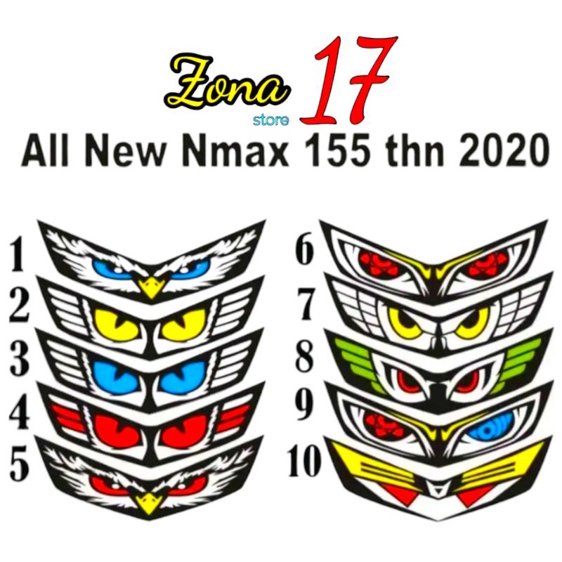 STIKER LAMPU DEPAN NEW NMAX
