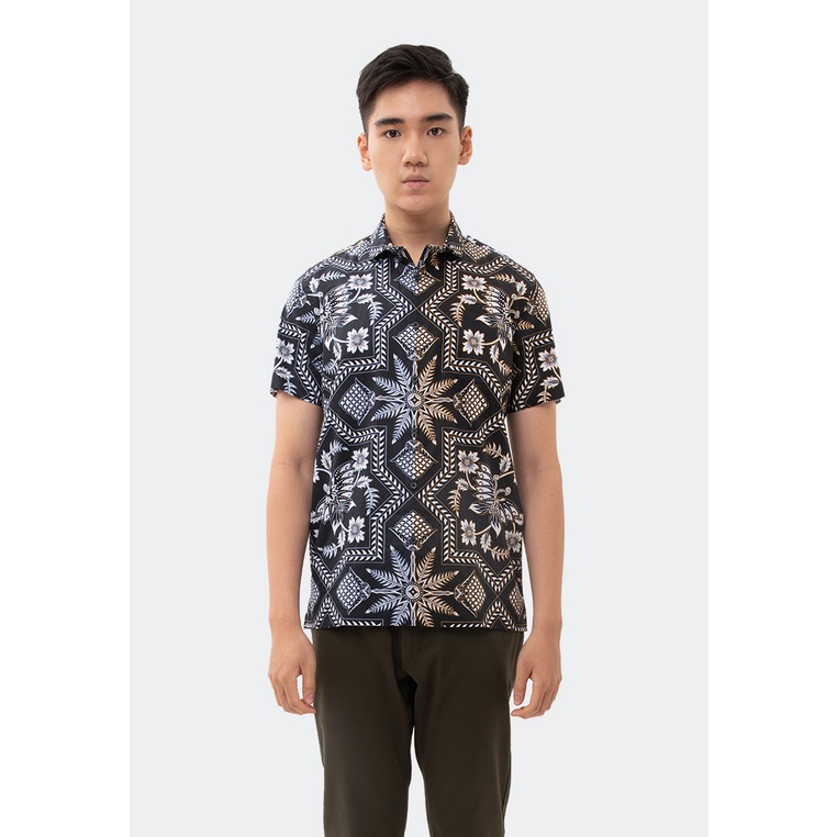 MANZONE Kemeja Batik Pria Lengan Pendek - CAYAPTA