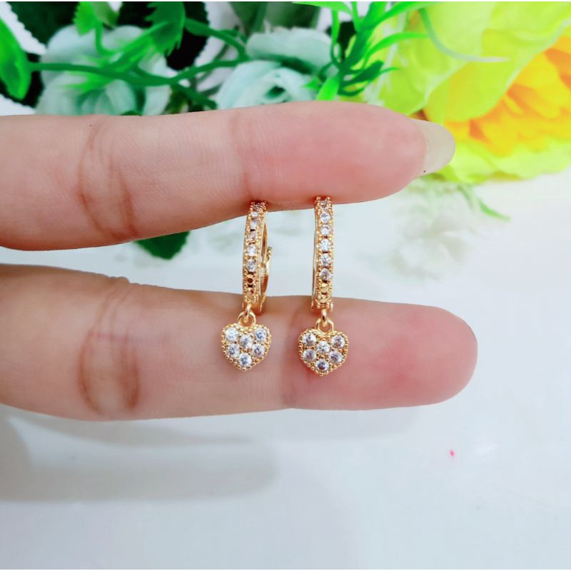 ANTING CLIP FULL PERMATA DENGAN LIONTIN MOTIF