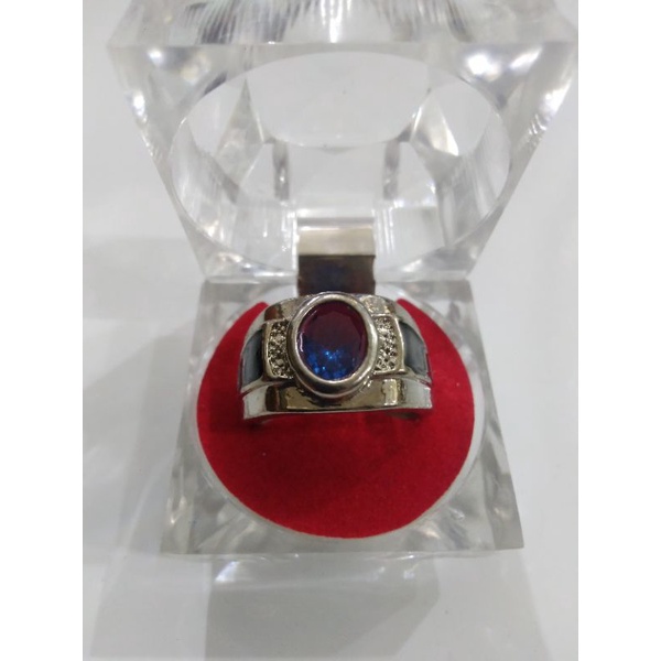 Cincin pria mata hitam/list hitam