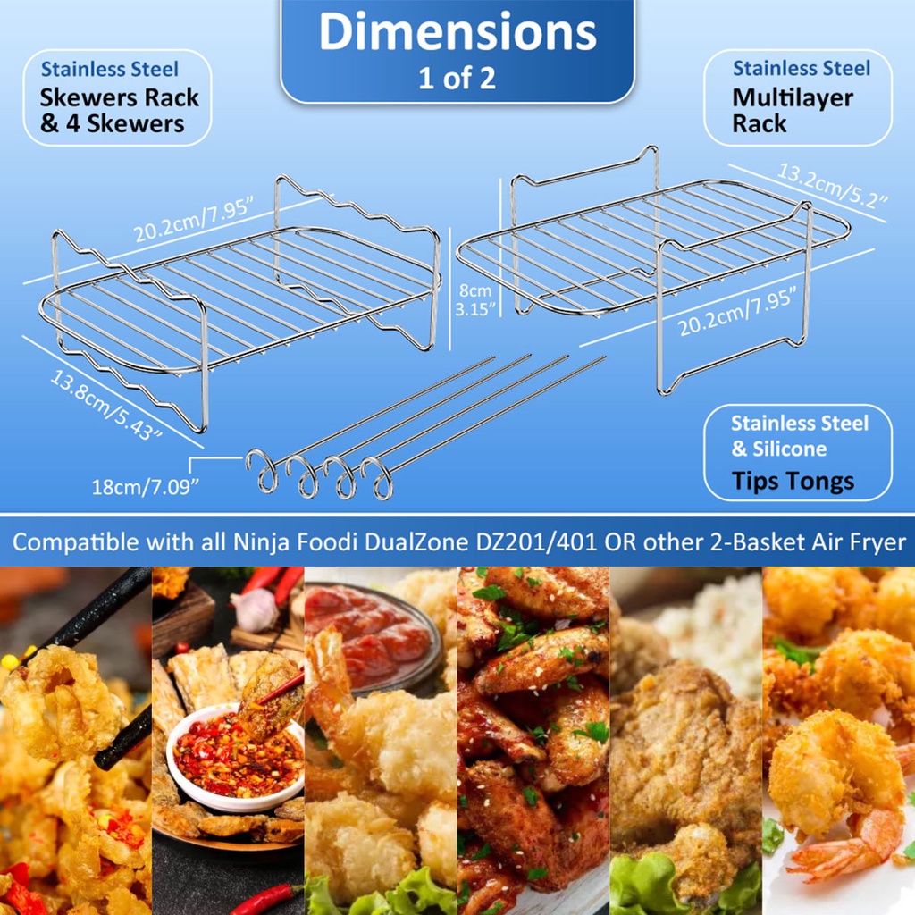 Rak Air Fryer Multifungsi Bahan Stainless Steel Untuk Dapur