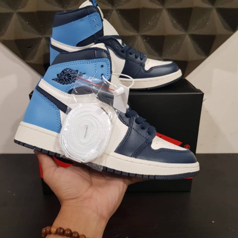 Sepatu Fashion Pria Air Jordan One Obsidian Blue