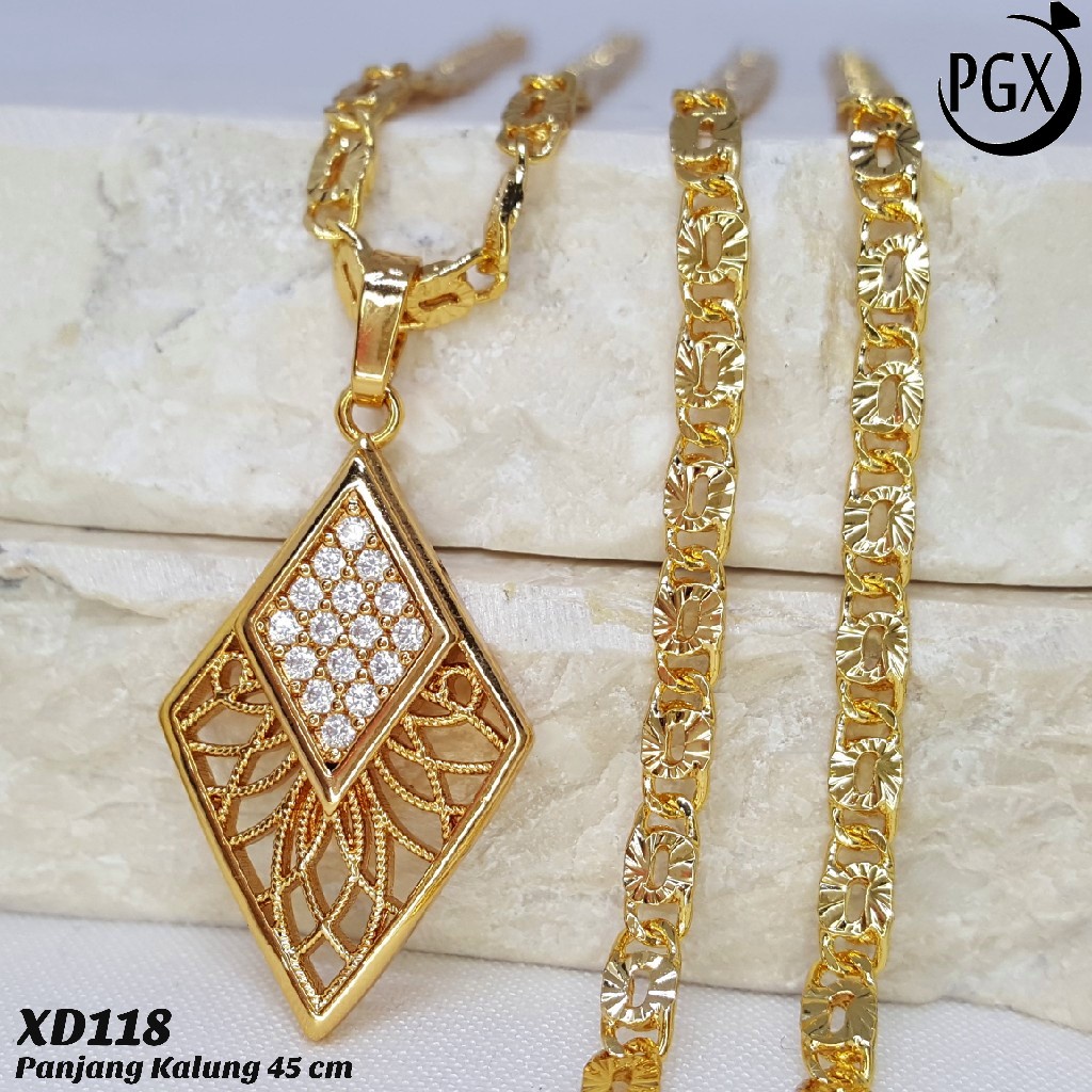 PGX Kalung Wanita Xuping Perhiasan Lapis Emas Aksesoris Fashion Premium - XD118