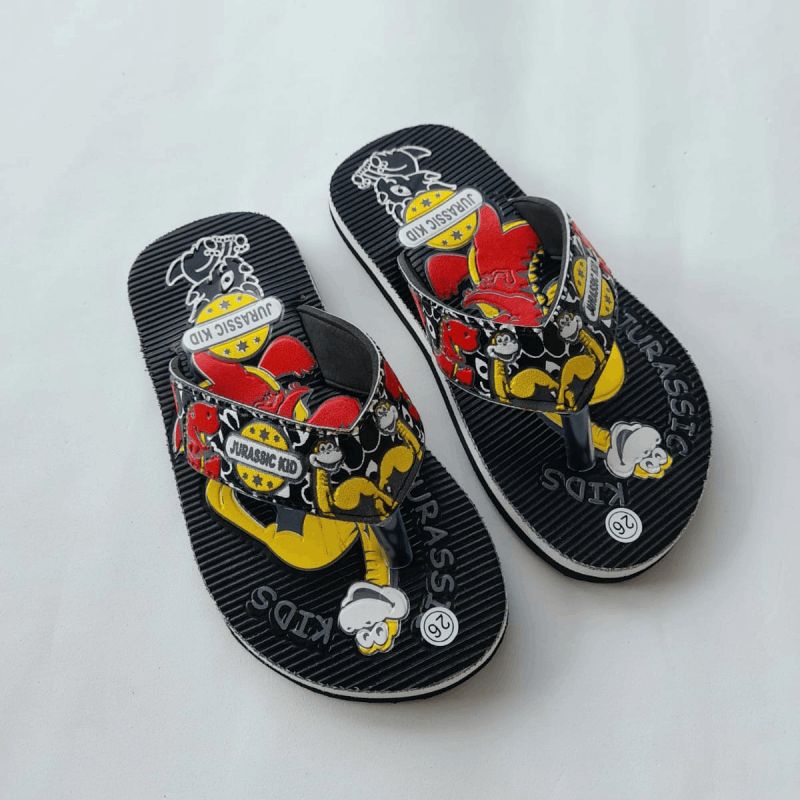 Sandal Jepit Anak Laki Laki Muka Print Jurassic Kids