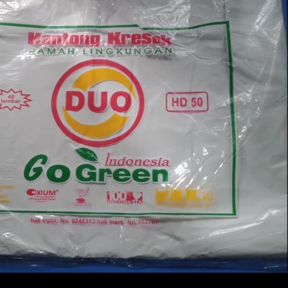 

Kantong Kresek Duo 50 Plastik Ramah Lingkungan