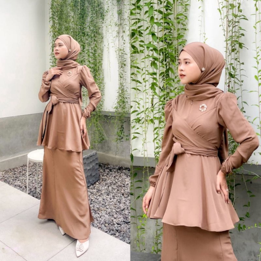 (MSB) ONE SET TUNIK PAMELA SET ROK WANITA WOLFIS PREMIUM