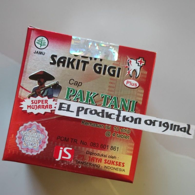 obat sakit gigi pak tani super mujarab asli original