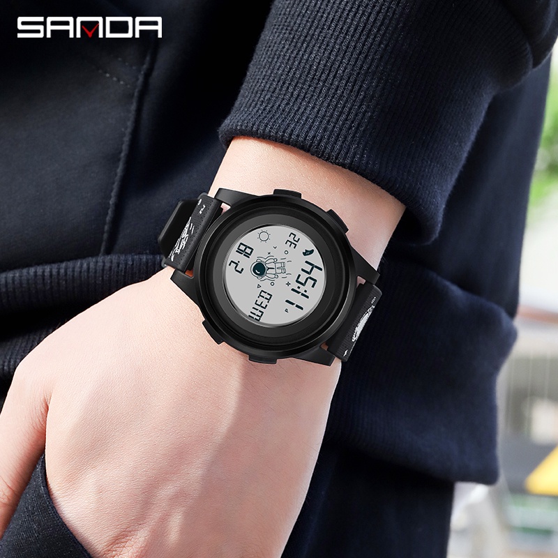 SANDA 2122 Jam Tangan Pria Wanita Digital EL Backlight Sport Watch Anti Air WATCHKITE WKOS