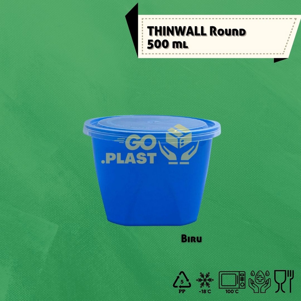 THINWALL ROUND 500 ML / MANGKOK 500 ML 12 pcs