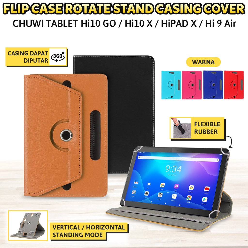 Chuwi Hi10 PC Go X HiPad Hi9 10.1 inch Sarung Casing Rotary Flip Case Cover PU Leather Bookcover Fli