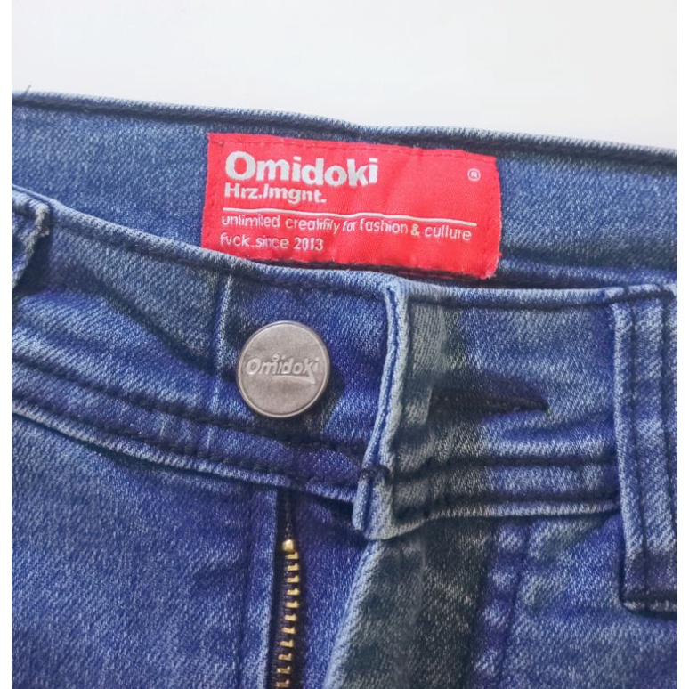 Omidoki Celana Panjang Jeans Pria Blue Biobleach Stretch Denim Soft Blue