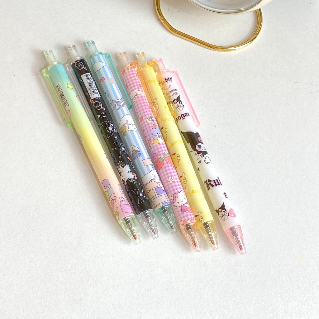 

Pen Cetek Sanrio V3 / Bolpen Gel Tinta Hitam / Pulpen Mekanik Motif Kartun Jepang Kucing Sanrio Hello Kitty My Melody Cinnamoroll Little Twin Star