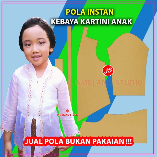 Pola Instan Kebaya Kartini Anak Anak | Rotsa.Id