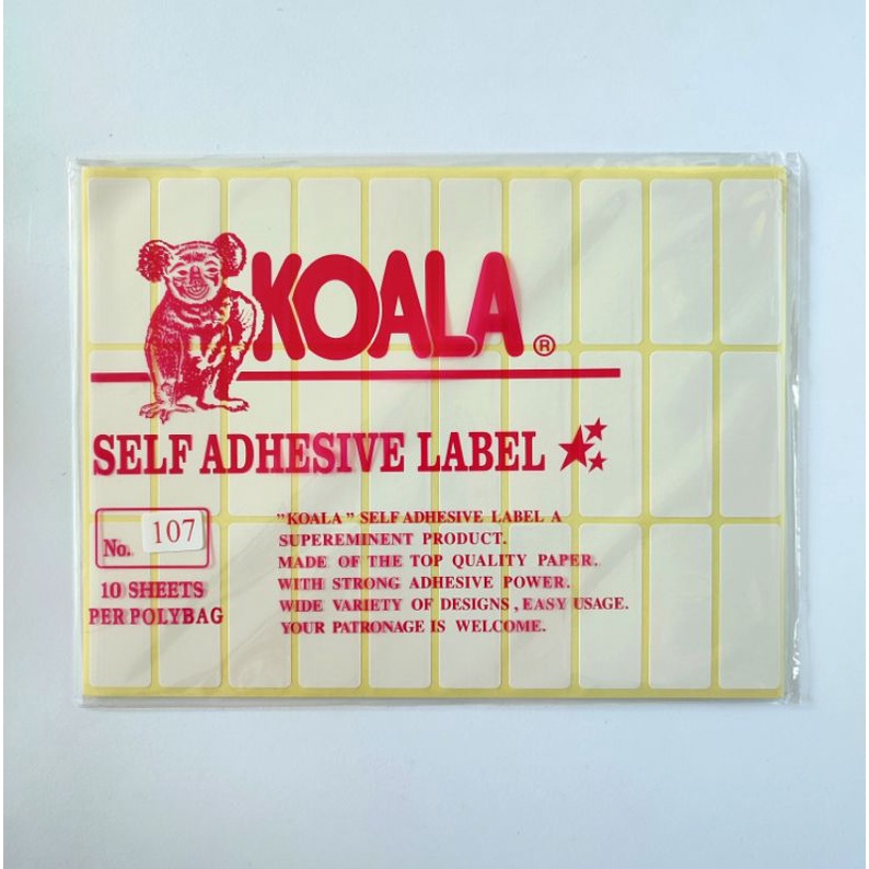 

Label Harga Perekat Koala No. 107 Self Adhesive Label