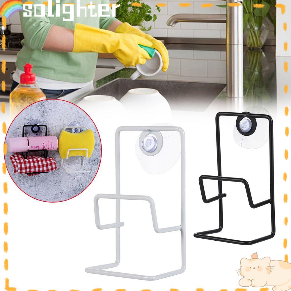 Solighter Rak Holder Sabun / Spons Cuci Piring Dengan Suction Cup Untuk Wastafel / Kamar Mandi