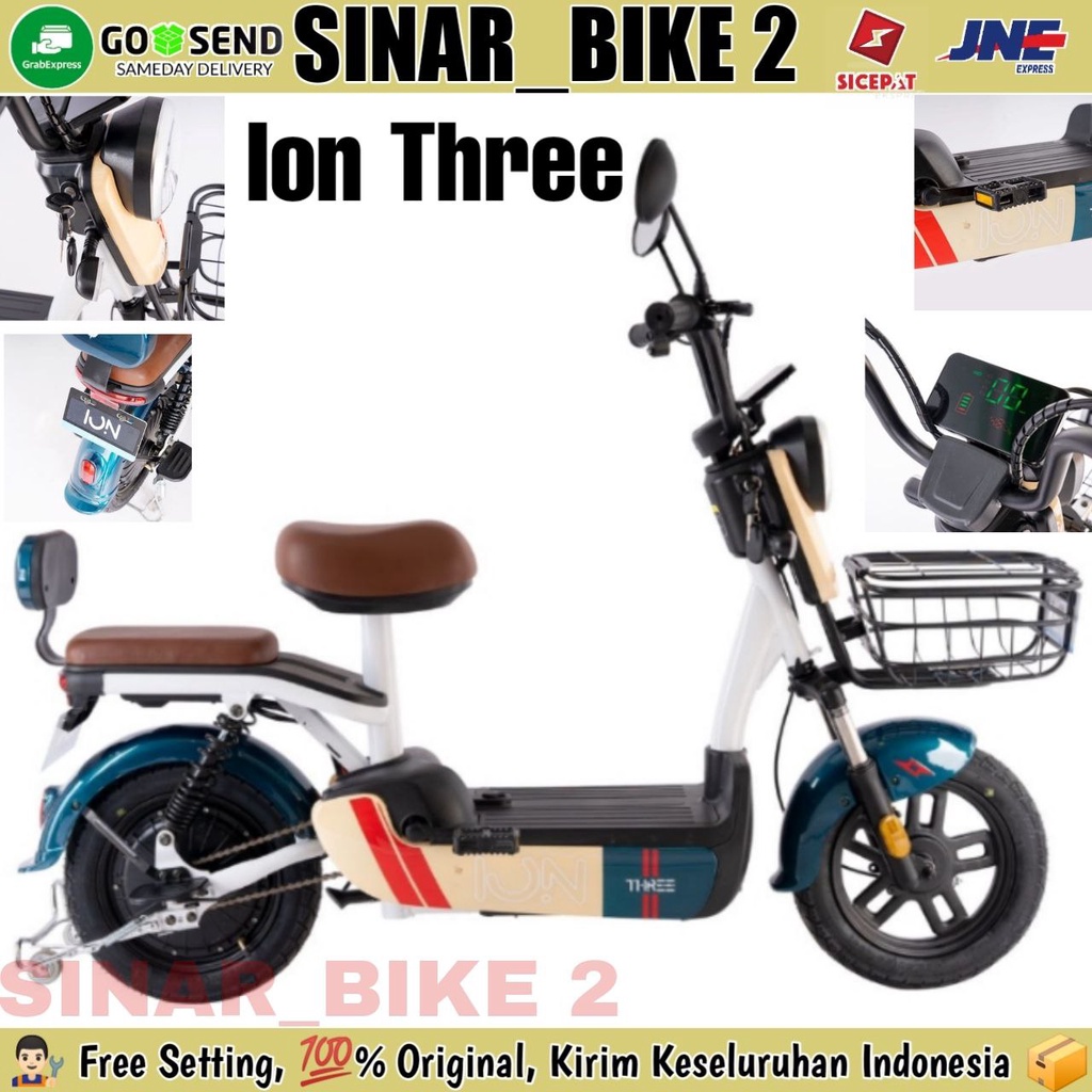 Sepeda Listrik ION THREE BY ELEMENT Electric E-Bike 350 Watt