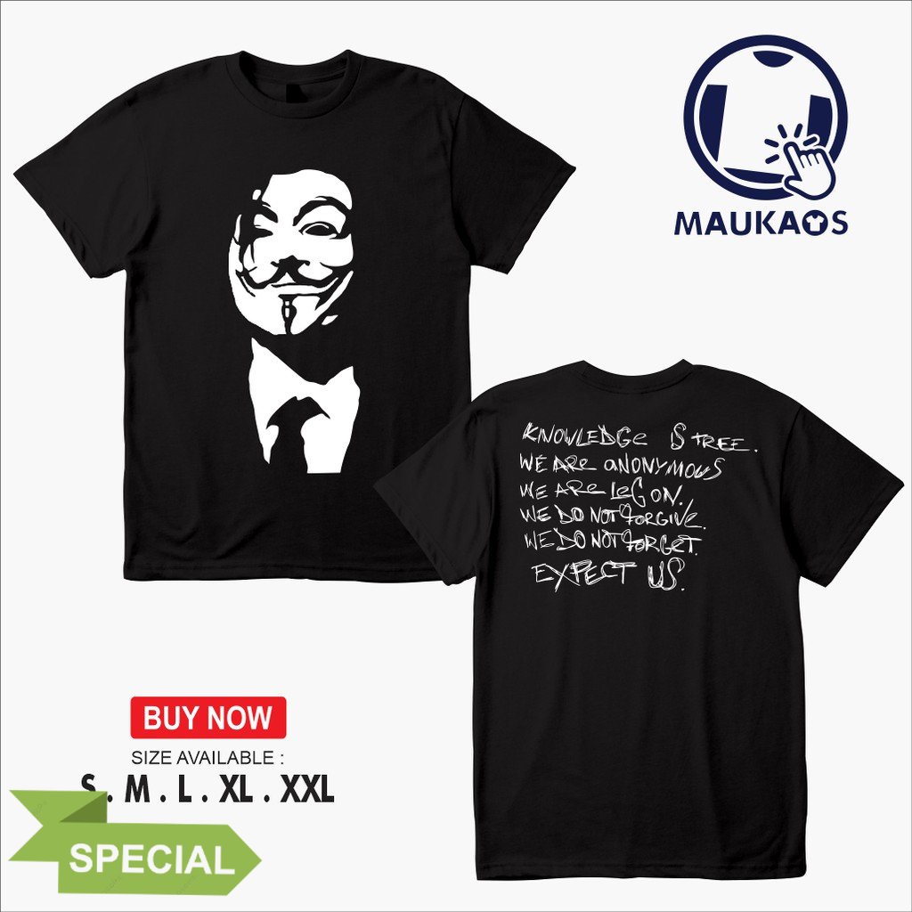 Destroku Kaos Baju ANONYMOUS Kaos Distro