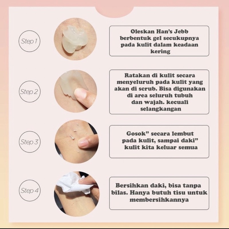 SALSA - Hans Jebb Gel Skin Cleanser Exfoliasi Scrub Peeling Perontok Daki Ketiak Hitam untuk Wajah dan Tubuh Tanpa Bilas Aman Viral BPOM