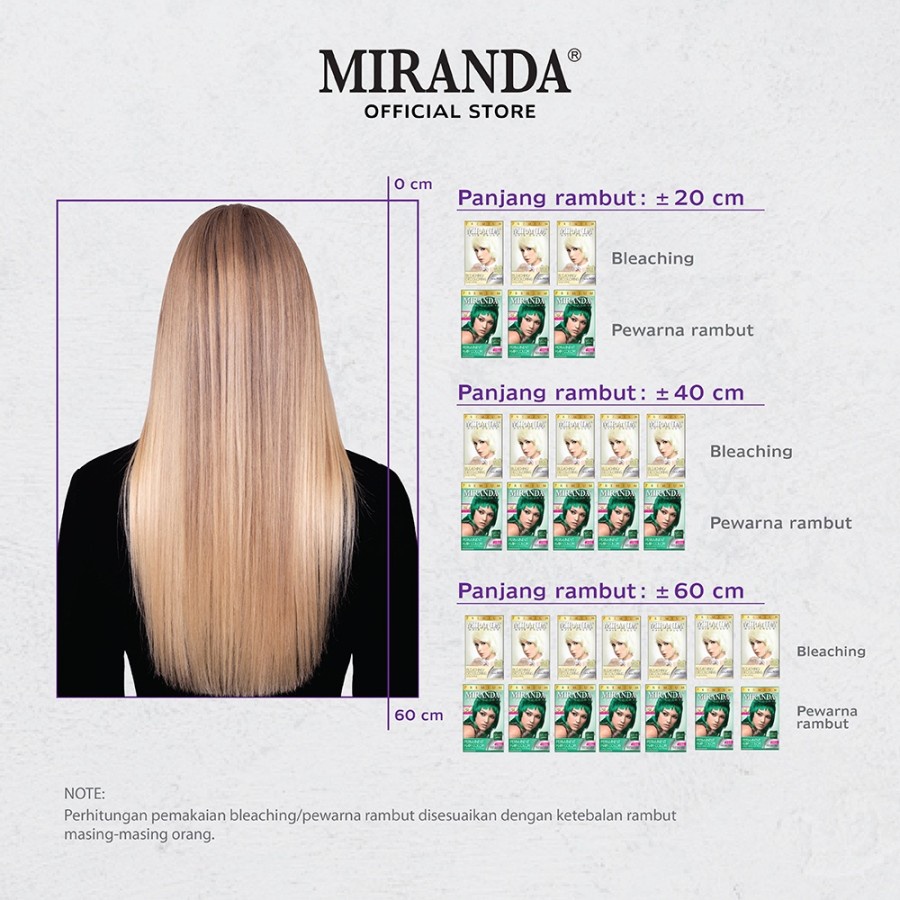 MIRANDA HAIR COLOR PREMIUM SEMIR CAT PEWARNA RAMBUT MIRANDA ORIGINAL