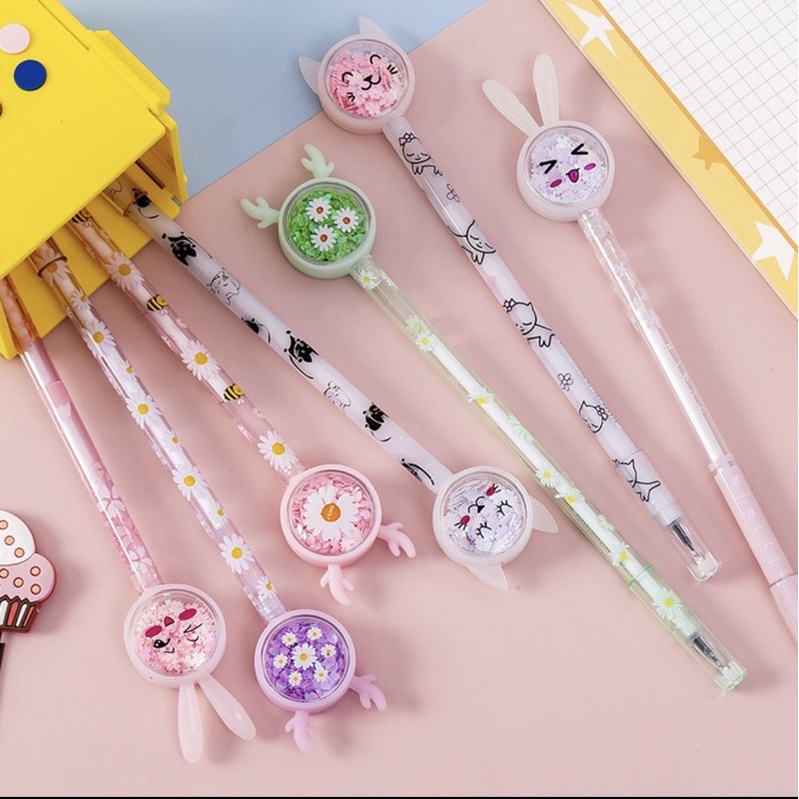 

HC Pena Karakter Payet Gliter Bunny Lucu Black Ink Gel Pulpen Murah Gel Bolpen Gel Pastel Alat Tulis Sekolah Kantor Murah Import