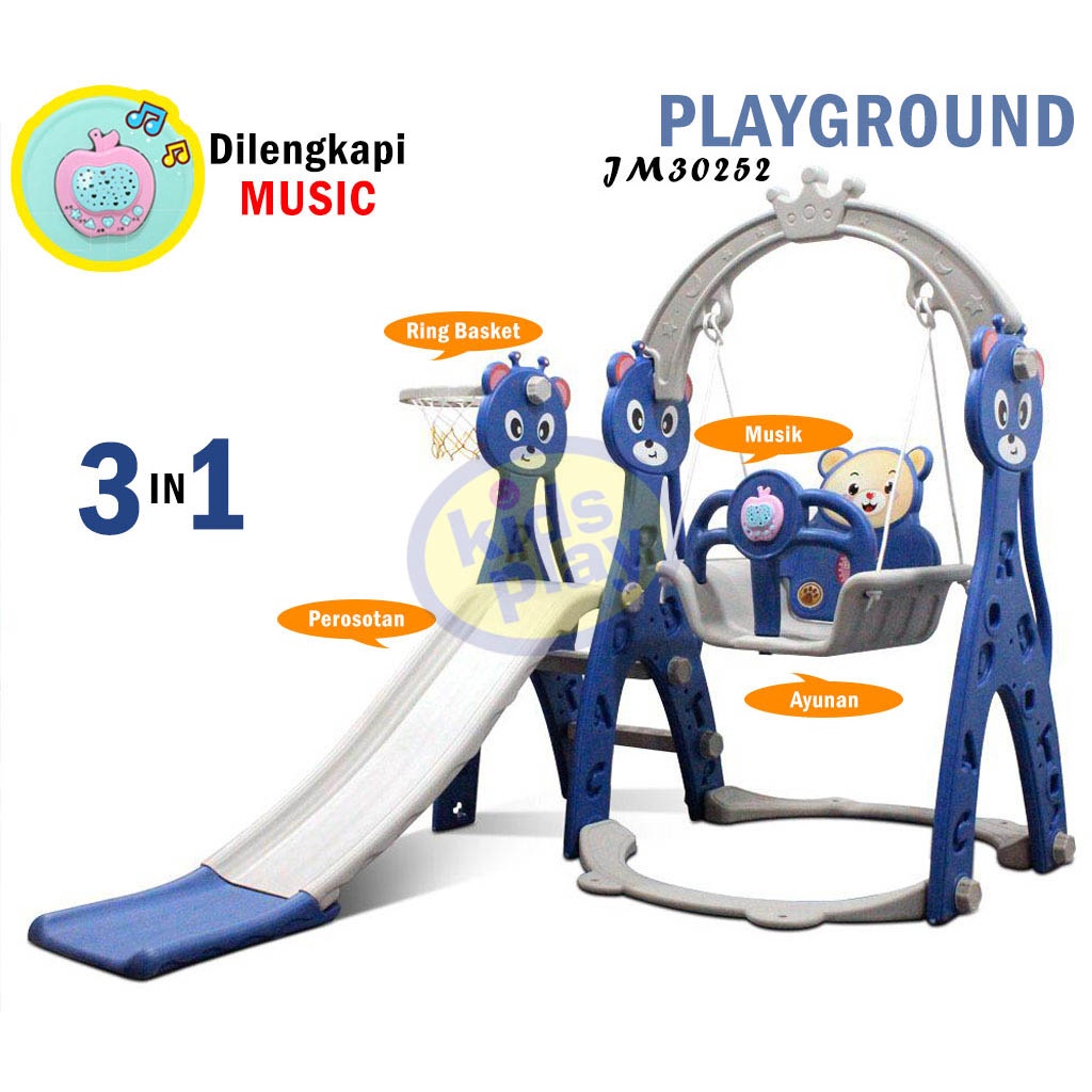 ( PEROSOTAN 3 IN 1, ADA MUSIK ) KPS Mainan Anak Laki Laki / Perempuan Perosotan Anak / Ayunan Anak /