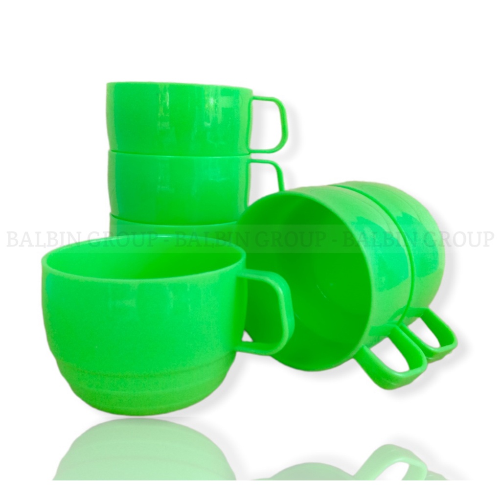 6 PCS CANGKIR BUNDAR SUPERWARE TEBAL ISI 300MILIPLASTIKK DOP UNIK DAN TAHAN PANAS