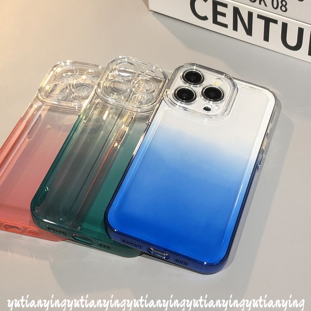 Soft Case TPU Motif Cat Air Warna Gradasi Untuk IPhone 14 Plus 11 7 8 Plus XR 7plus 8Plus 14Pro Max