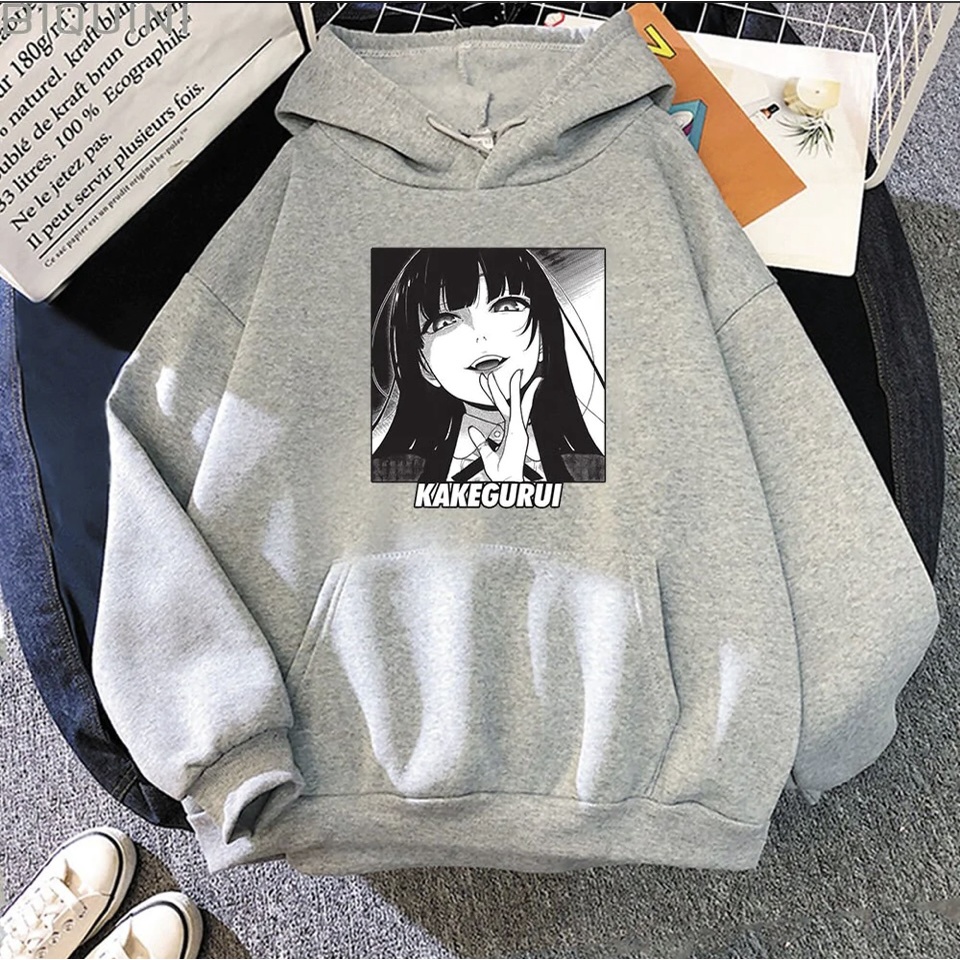 Kakegurui Anime women Jumper Hoodie II Sweater Hoodie Anime II Sweter Oblong Topi II SIZE M - XL ( Pria &amp; Wanita / Anak &amp; Dewasa )