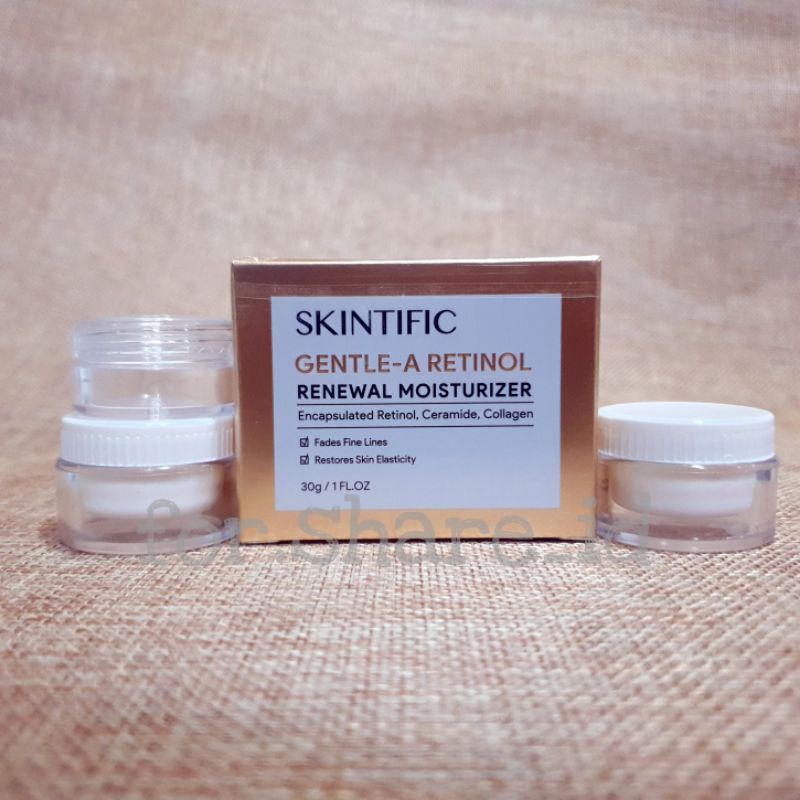 [SHARE] SKINTIFIC Gentle A Retinol Cream Renewal Moisturizer Share in jar Retinol Pelembab SKINTIFIC