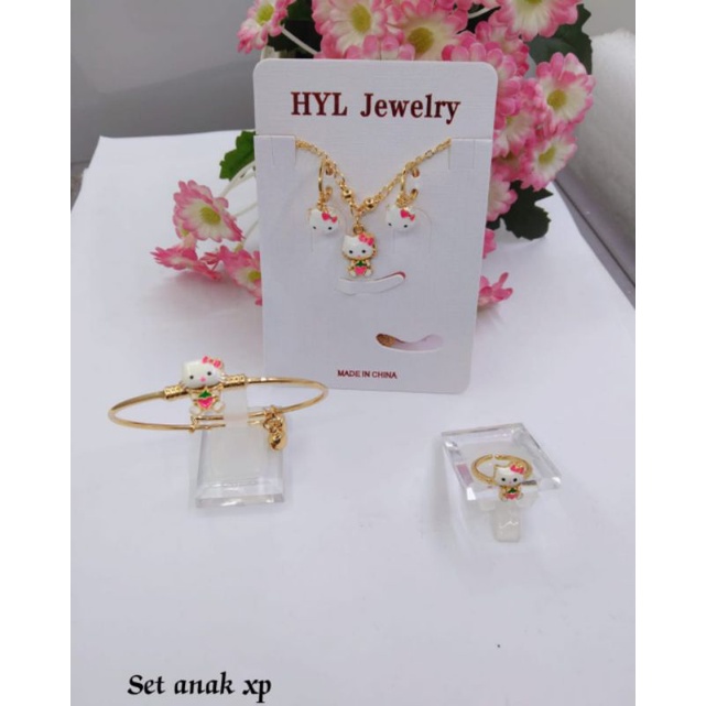 set perhiasan anak anak xuping warna emas cantik