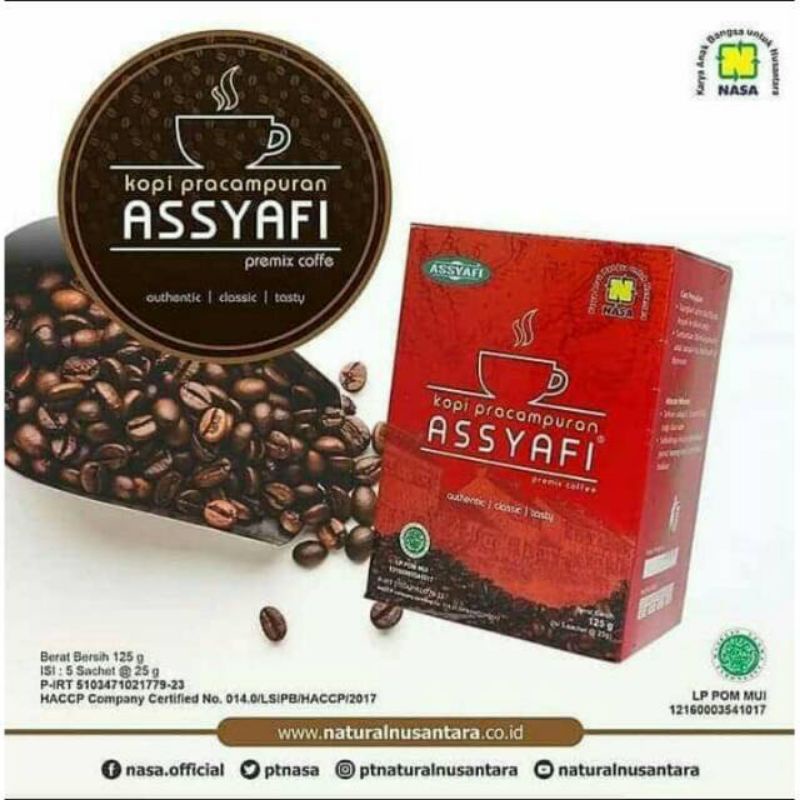 

kopi pra campuran assyafi Nasa kopi sehat anti kembung isi 5 sachet