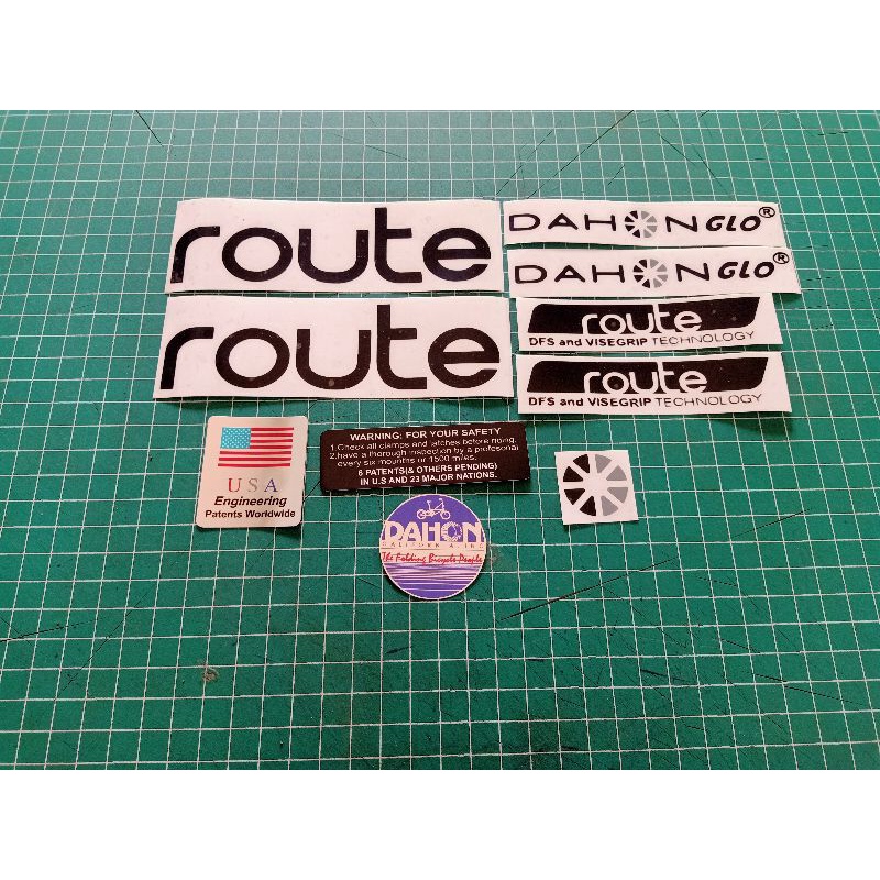 stiker sepeda dahon glo route