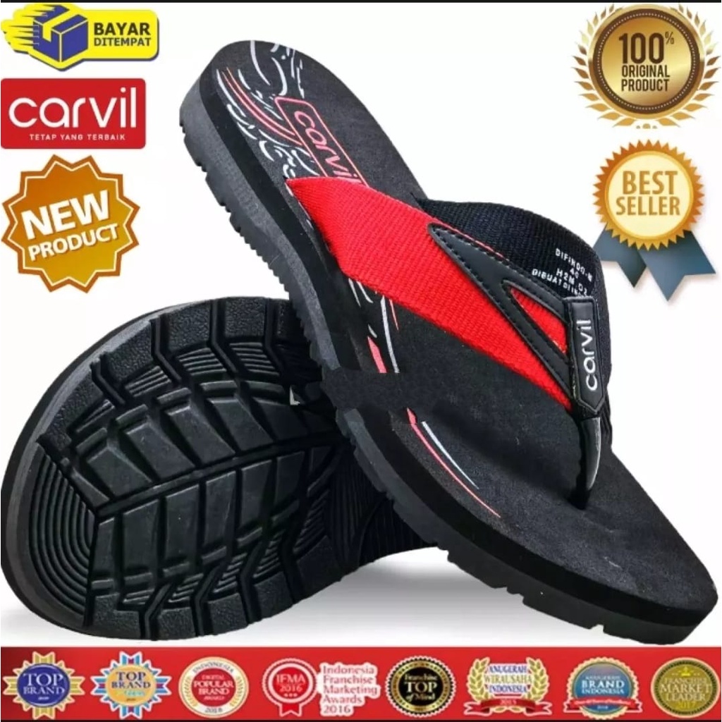 PROMO SENDAL JEPIT CARVIL PRIA/WANITA UK 33-44 USAHA MAJU STORE