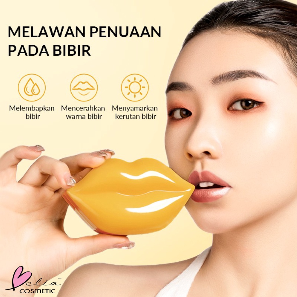 ❤ BELIA ❤ BIOAQUA Masker Bibir Cherry Collagen | 24K Gold Moisturizing Essence Lip Mask 60g masker perawatan bibir memudarkan kerutan bibir | BPOM