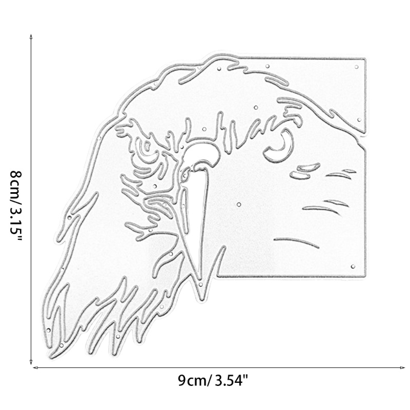 Cutting Dies Bahan Logam Bentuk Hewan Elang Untuk Dekorasi Scrapbook