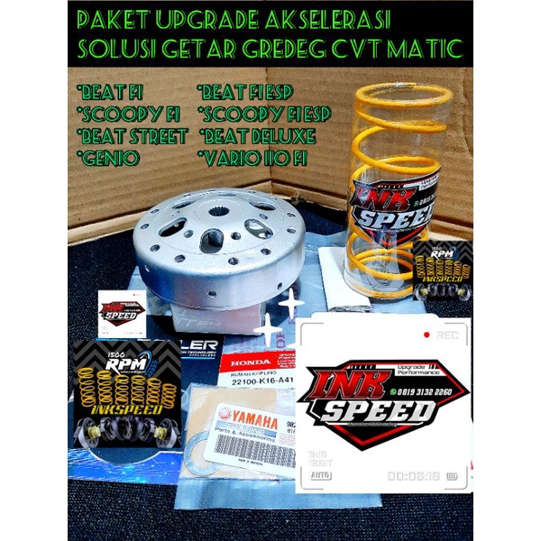 Mangkok Kampas ganda Beat fi Rumah CVT mangkok kopling Solusi Getar Beat Honda