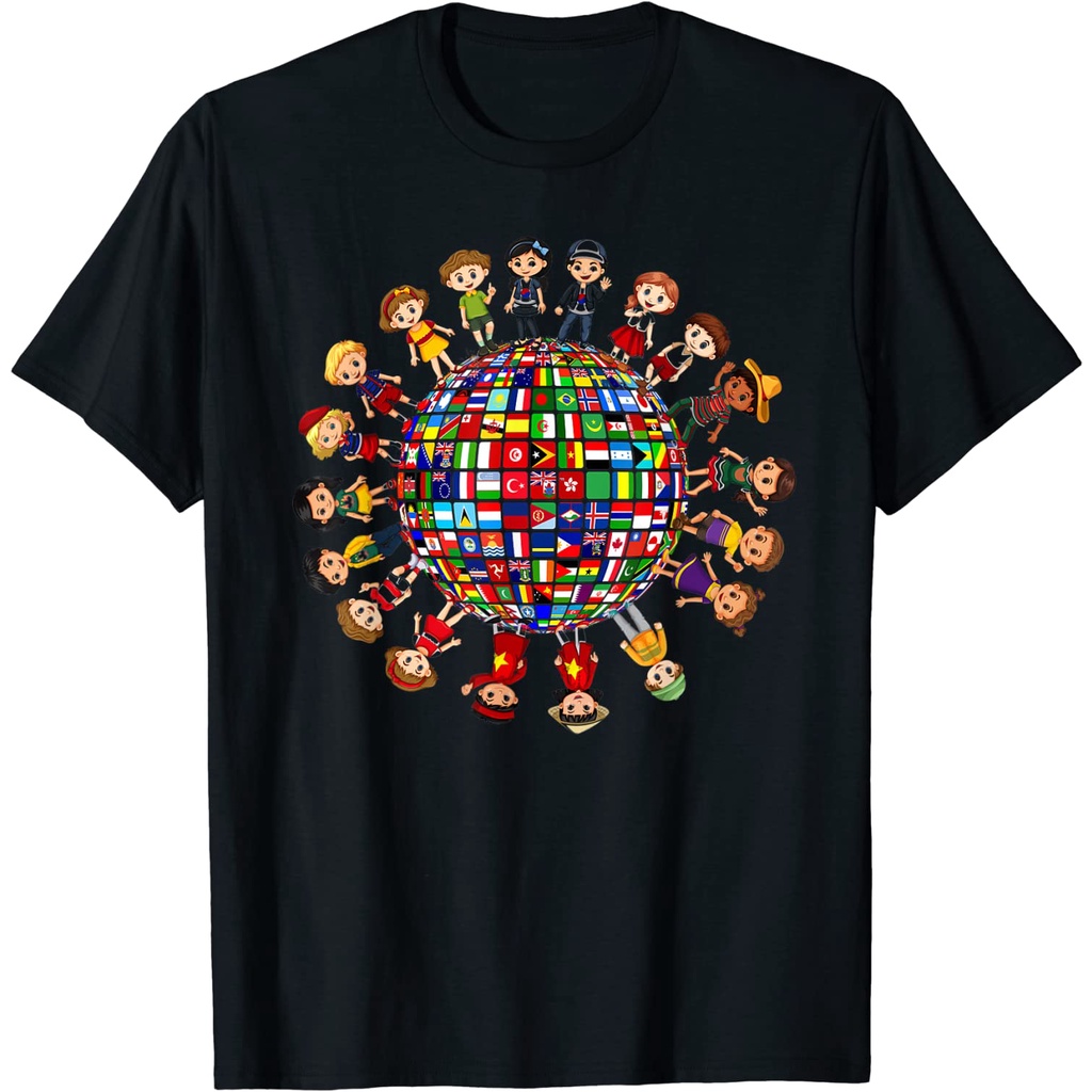 Jual Baju Kaos Anak Flags of the World Cultural diversity Kids around