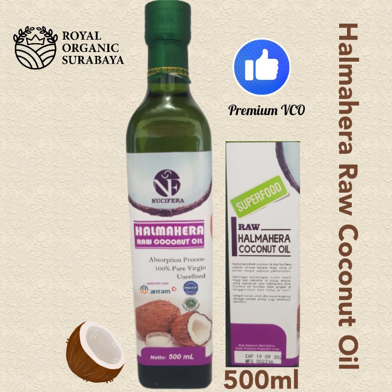 Raw Coconut Virgin Oil 500ml (VCO) Nucifera