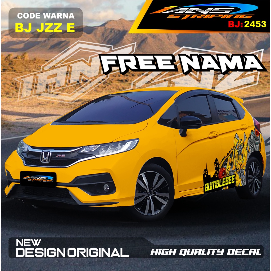 VARIASI STIKER MOBIL HONDA JAZZ / VARIASI STICKER MOBIL BODY SAMPING BRIO AGYA AYLA / DECAL STIKER MOBIL ALL TYPE / STIKER MOBIL