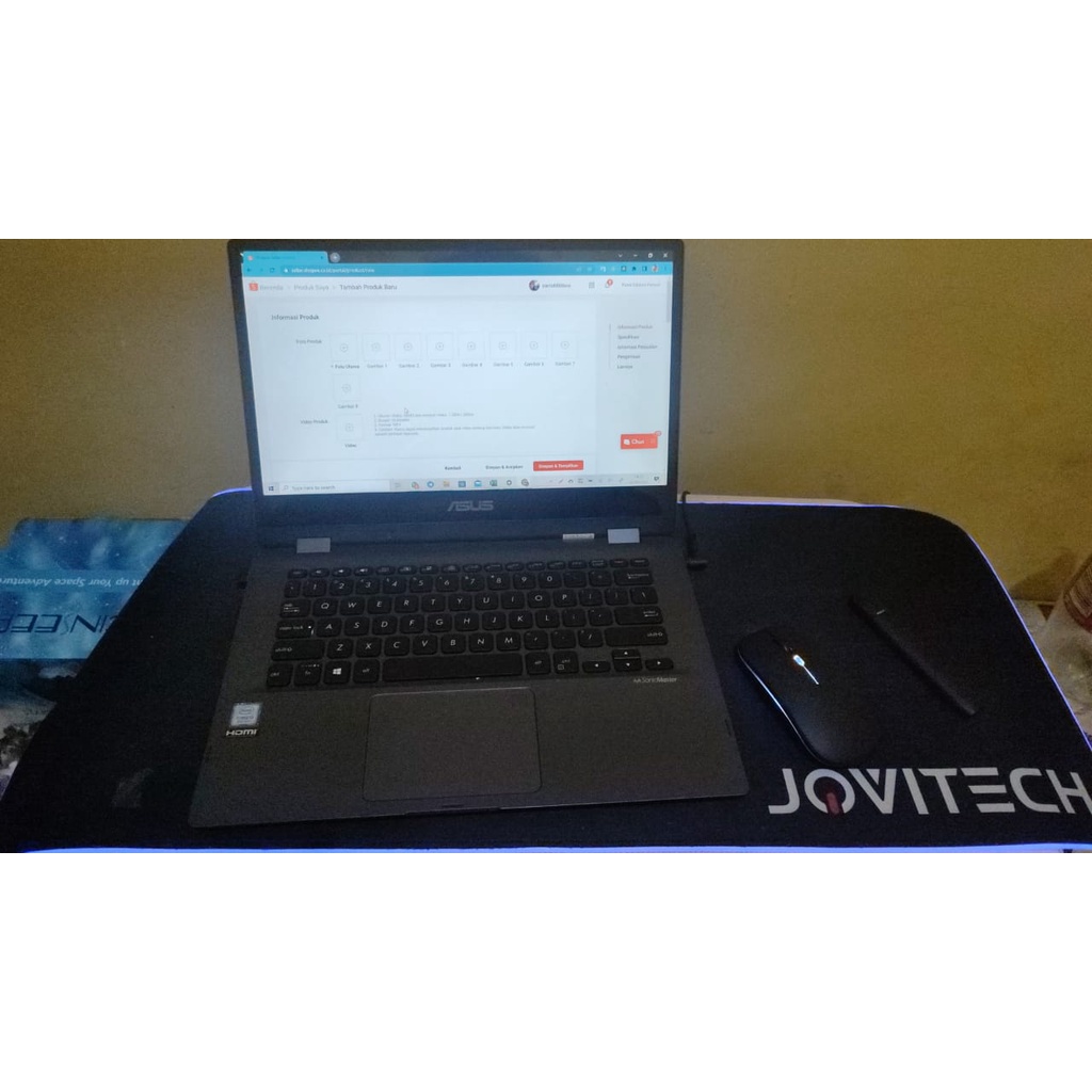 LAPTOP ASUS FLIP TP412FA 2IN1 TOUCH INTEL CORE I3 RAM 12GB SSD 512GB WINDOWS 10 14 INCH FULL HD