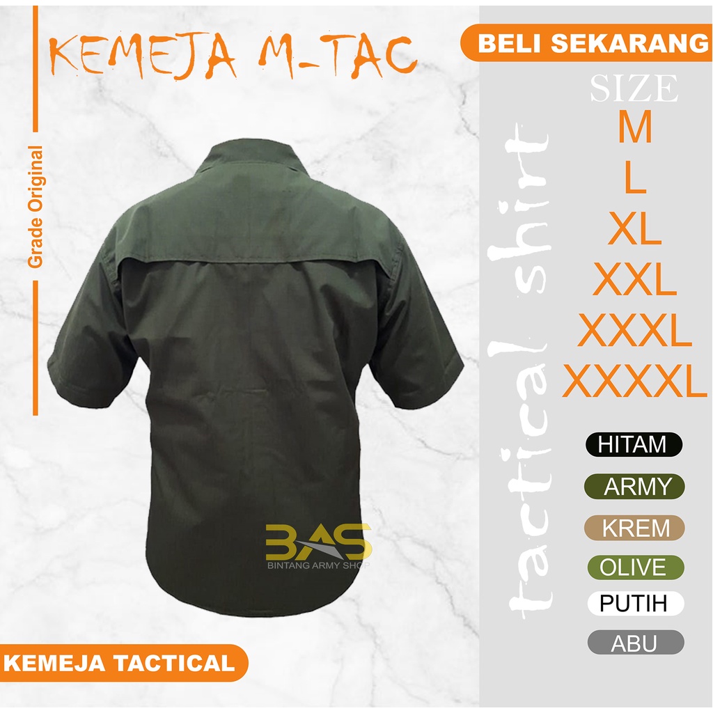 Kemeja tactical mtac lengan pendek kemeja casual pria kemeja outdoor kemeja lapangan