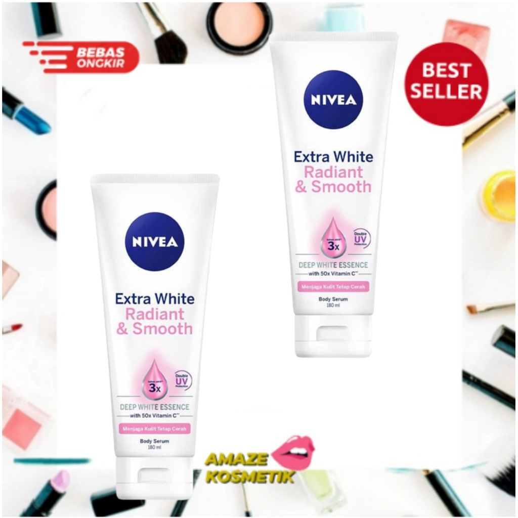 NIVEA Extra White Body Serum 180ml RADIANT AND SMOOTH BPOM